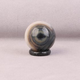 گوی عقیق سلیمانی سیاه کد m202