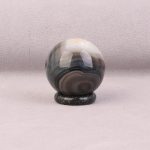گوی عقیق سلیمانی سیاه کد m202