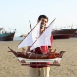 کشتی مدل بوم بادبانی طول 110 سانتی متر