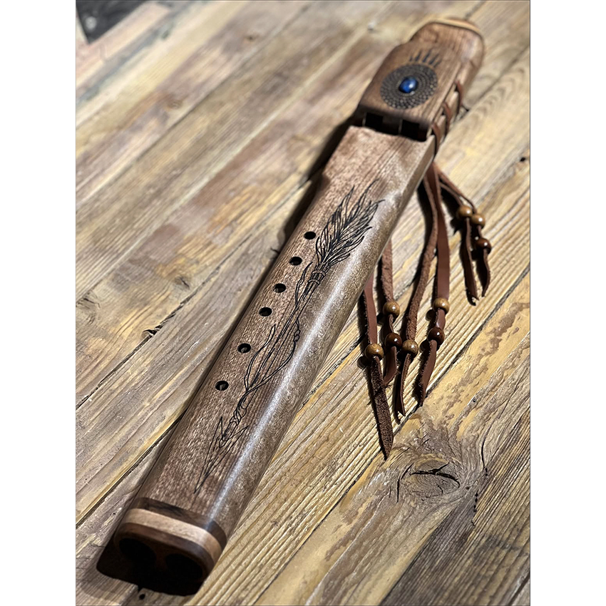 درون-فلوت-سرخپوستی-کوک-فا-دیز--Key-#Fفرکانس-۴۳۲-هرتز--432-hzچوب-گردو--Walnut-wood#فلوت_سرخپوستی#-(5) فلوت سرخپوستی لاکوتا جفتی